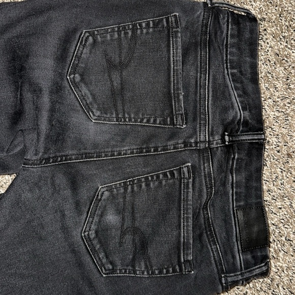 Black American Eagle Luxe Stretch High Rise Jeggings with Zipper detail - Picture 7 of 7